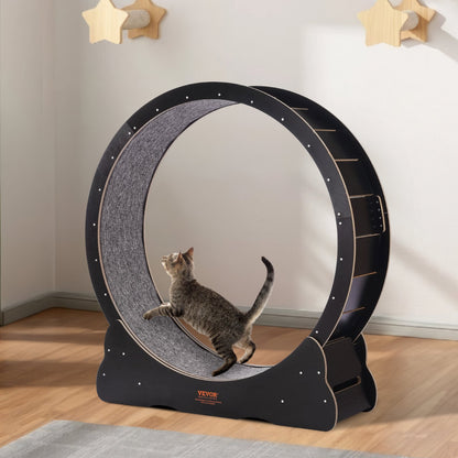 PounceWheel Cat Exercise Wheel – Silent 43" Running Wheel for Indoor Cats